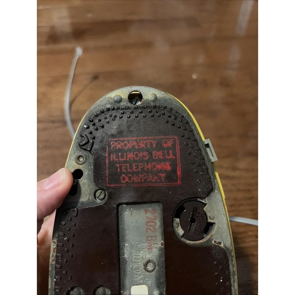 Western Electric Princess Telephone 2702B Yellow Push Button Vintage 1976 Retro